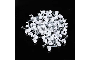 Customized Hot Sale Cable Clips with Carbon Nails/hot Sale PE Flat and square