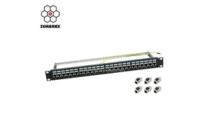 Keystone Jack Module Type Patch Panel Pass Through Inline coupler Patch Panel