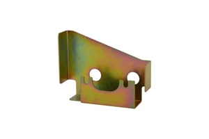 Custom Fabricated Metal Bracket Black Powder Coated Yellow Zinc Plated Laser Cutting Stamping Welding OEM Support Industrial Use