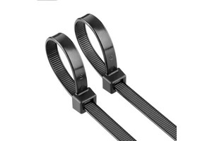 100 PCS Strong Self-Locking Cable Ties 350mm X 8mm Nylon Wire Black Long Zip Ties 350mm X 8mm Nylon Wire 100 PCS Self-Locking
