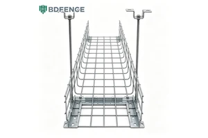 Factory Supply Hot Dipped Galvanized Carbon Steel Mesh Tray Good Heat Dissipation Custom Width Shopping Mall Cable Management