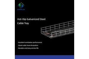 Durable Steel Wire Mesh Grid Cable Tray with Hot-Dip Galvanized Surface for Cable Management in Humid Environments
