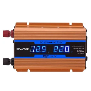 WAKATEK Modify Sine Wave Solar Hybrid Inverter with Battery Reverse Polarity Protection 600VA 350W 48V Inverter 220V