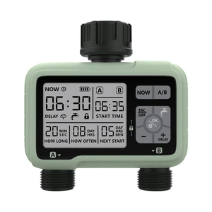 New Design Outdoor Yard Electronic Automatic 2 Outlet Irrigation Garden Water Timer Watering System Controller HCT-326