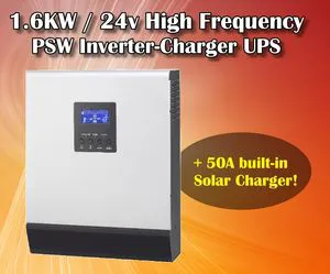 24v Pure Sine Wave Inverter 220v Inverter Ups Power Inverter with Charger 24v 1600w Surge 3200w