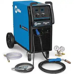 Millersmatics 252 Inverter MIG/FCAW Welder 230/460/575 Volt New Condition Stainless Steel 0.8mm Solid Wire Digital Waveform