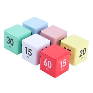 Cube Timer Plastic Kitchen & Exercise Workout Gravity Sensor Flip Timer Time Management and Countdown Settings