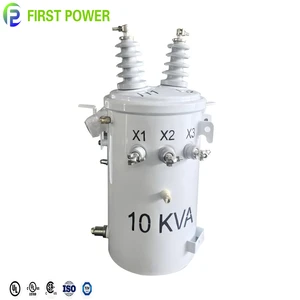 UL Listed ANSI 10KVA 15KVA 25KVA 37.5KVA 50KVA 100KVA 167KVA 10KV 11KV Step Down Single Phase Pole Mounted Transformer Price