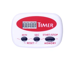 Mini Plastic Digital Timer with Alarm LCD Display 120 Min Countdown Requires Batteries
