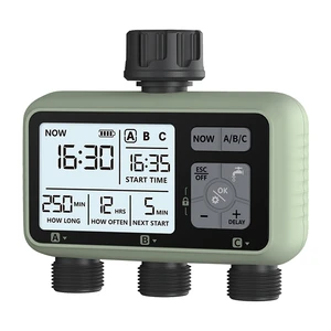 New Design Electronic Automatic Three Zone Watering System Irrigation Garden Water Timer HCT-378