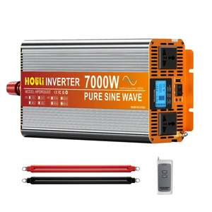 HOULI Solar Pure Sine Wave Inverter Dc 24V Dc to 220 Ac Converter 7KW Inversor De Corriente 12V 7000W
