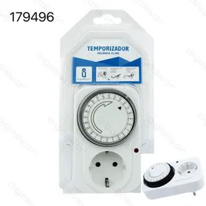 Mechanical Timer Over 24 Hours with Plug Plastic Material Round Design for Kitchen and Home Use