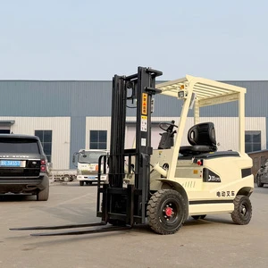 Electric Forklift 2Ton Flexible Turning Mechanism, Forklift For Narrow Passage Indoor Cargo Shifting