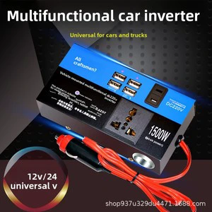 150W Car Inverter 12V/24V to 220V Multi-Function Power Converter Charger with Fast-Charging USB Port