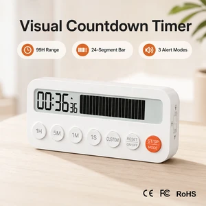 99H Visual Countdown Timer Digital Kitchen Timer Count Up Down Magnetic 3 Alarm Modes Custom Logo For Classroom Gym