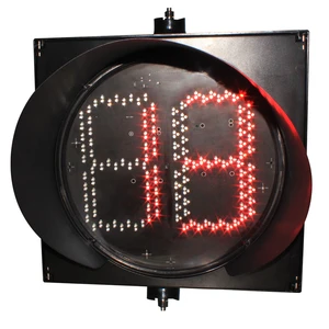 Round Shaped 400mm Digit Countdown Timer With Red Yellow Green Color on Sale