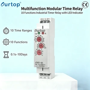 Factory Wholesale Multifunction Modular Time Delay Relay, 0.1S-10Days Adjustable Industrial 12-240VAC/DC With LED Indicator