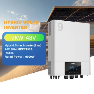 SUOER 9KW 10KW 12KW Smart Hybrid Solar Inverter AC/DC Inverters Single Output 120A with 60Hz Frequency and MPPT Solar Charger