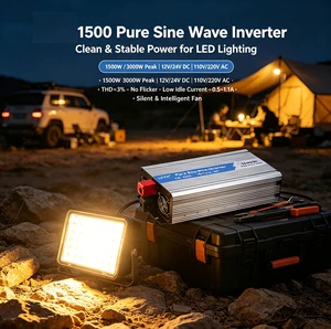 1500W 3000W Peak Pure Sine Wave Power Inverter DC 12V 24V To AC 110V 220V With USB For Solar Home