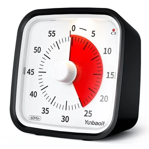 Yunbaoit 60Min Kitchen Timer OEM Eco-Friendly Dial Child Silent Time Management Tool Countdown Kid Visual Timer Clock