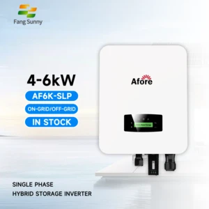 Afore Factory Stock 6KW Single Phase Hybrid Grid Inverter DC to AC Match with Low Voltage Lithium Battery Solar Inverter