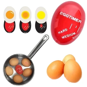 1pcs Egg Perfect Color Changing Dial Eco-Friendly Plastic Egg Timer Set Time Reminder for Soft Hard Boiled Eggs Kitchen Tools