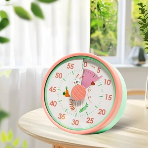Visual Timer Plastic Kitchen Use Custom Dial Waterproof 60 Minute Countdown Timer AA Battery for Kid Study Silent Time