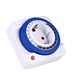 24 Hours Timer Switch Timer US Plug in Mechanical Grounded Programmable Smart Countdown Loop Switch Socket Indoor Auto Power-off