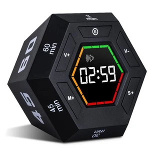 Magnetic Smart Productivity Countdown Kitchen Timer Digital Kids Study Pomodoro Timer google Hexagon Visual Flip Timer for Kids