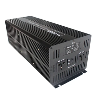 6000W High Frequency Pure Sine Wave Solar Off Grid Power Inverter 12V 24V 48V DC to 110V 220V 240V AC 6KW 6KVA