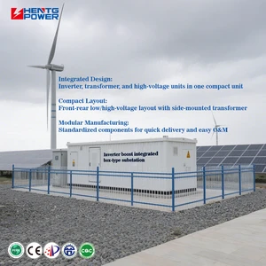 HENTG POWER Renewable Energy Inverter Boost Transformer Substation for Solar and Wind Farms