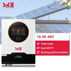 SKE 10.2KW Hybrid Solar Inverter System 48V MPPT Offgrid AC to AC Single Output with Lithium Battery