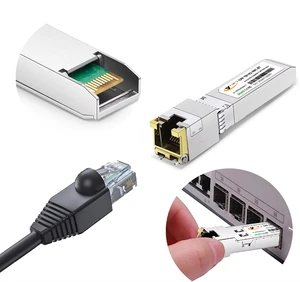 YTOPTO 10GBASE-T 5G Copper SFP+/SFP Transceiver RJ45 Module CE/ROHS Certified Fully Compatible MikroTik//Juniper Data