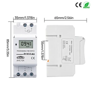 Din Rail Single Phase Weekly 7 Days Programmable Digital TIME SWITCH Relay Timer Control AC 220V 230V 12V 24V 48V 16A