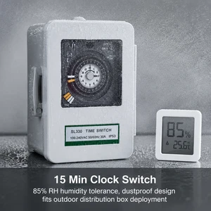CE Certified TB-388 Mechanical Timer Switch 15A/30A High Capacity 24-Hour Circular Program Timer for Industrial Oven & Machine