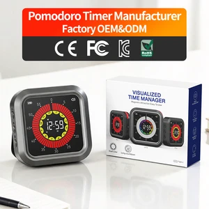 Factory Custom Digital Visual Magnet Back Kitchen Pomodoro Technique Cube Timer Classroom Kids Student Study Minute Hour Timer