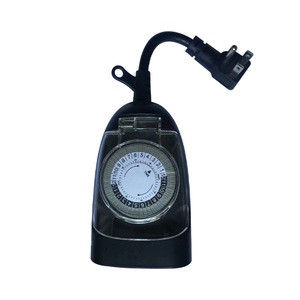 15A 125V ETL Certification SJTW 16/3 Cords American Cable Electronic Timer With Extend Cable