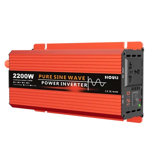 HOULI Inversor 12v to 220v Pure Sine Wave Inverter Dc to Ac 600W 1600W 2200W 3000W 24V Inverter Conversor De 12V 110V for Home