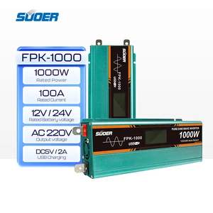 Suoer FPK 12v/24v 220v off Grid Inverter Converter 350w/600W/1000W Pure Sine Wave Power Inverters Wholesale Only