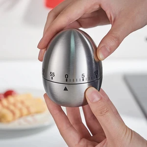 Mechanical Stainless Steel Eco-Friendly Kitchen Timer with Countdown Alarm Clock for Cooking Shower Study Use