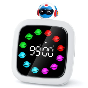 Yunbaoit Digital Countdown Timer Kitchen Office 99-Minute Silent Countdown Clock 19 Ringtones 9 Color Display Kid Time Timer