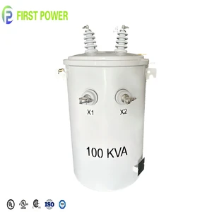 UL CUL CE 6KV 10KV 15KV 20KV 35KV 30KVA 50KVA 100KVA 167KVA Single Phase Step Down Pole Mounted Transformer For Industrial