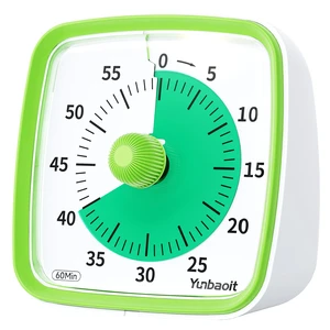 Yunbaoit Silent Classroom Clock Kitchen Cooking Time Management Tool Visual Timer 60-Minute Countdown Timer for Kids Adults