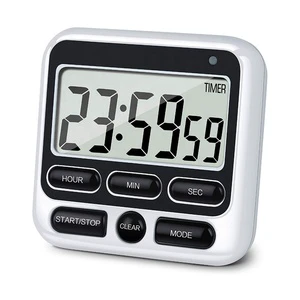 Digital Screen Kitchen Timer Large Display Digital Timer Square Cooking Count up Countdown Alarm Clock Sleep Stopwatch