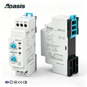 A ERV-YU Star Delta Timer Relay 220V AC/24V DC 0.1~30s Y 10~500ms CE Certificate Aoasis Electric