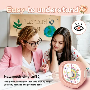 60-Minute Silent Countdown Timer for Kids Color-Coded Flower Disk Classroom Cooking Eco-Friendly Plastic CE RoHS