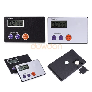 Portable Credit Card Size Timer Pocket Kitchen Study Cooking Countdown Timer