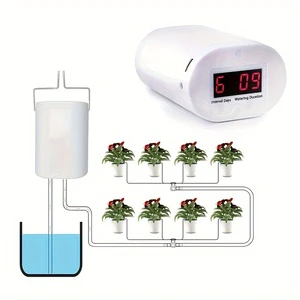 USB Powered Rechargeable Smart 8 Head Lawn Garden Watering Timer Controlled Drip Sprinkler System Automatic Irrigation Equipment