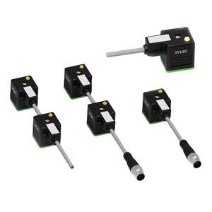 Din 43650 A B C Type Solenoid Valve Connector With Molded Plug Cable For Industrial Equipment
