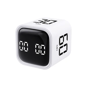 Rechargeable Digital Flip Cube Countdown Pomodoro Timer LED Gravity Visual Desk Timer for Study Cooking Sports Study Meditation